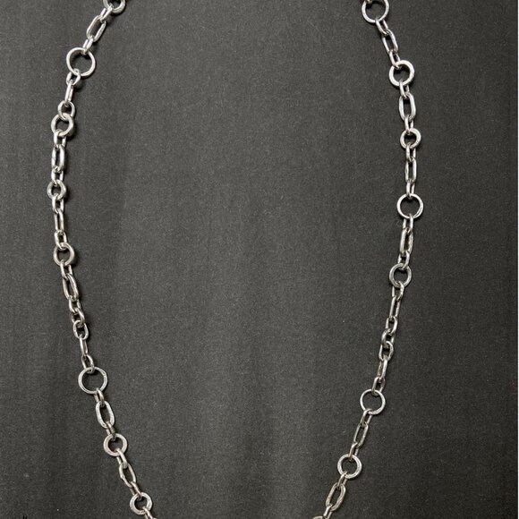 New Annie Costello Brown silver “Kraft chain necklace.”